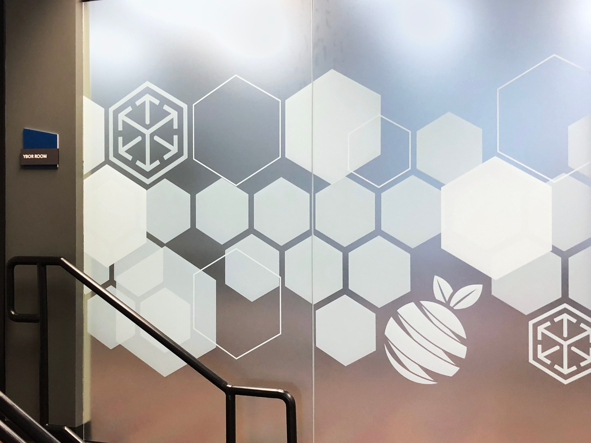 Branded Window Film creates privacy for conference room